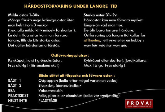 Hur förvarar man en ost ?