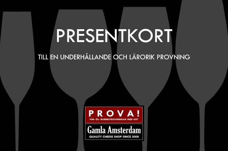 JULKLAPPSTIPS ! Ett PRESENTKORT TILL  EN MYSIG OST- & VINPROVNING